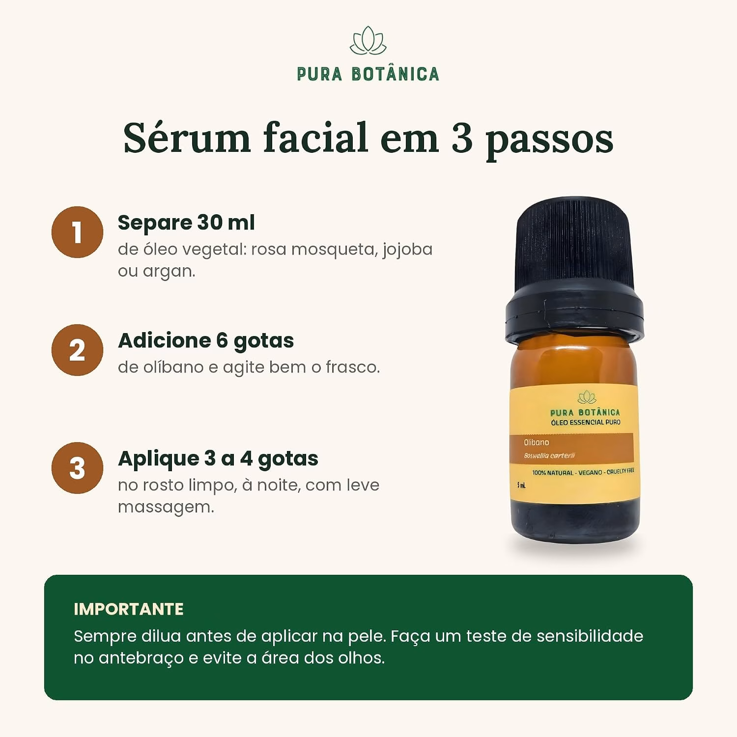 Óleo Essencial de Olíbano (Frankincense) 5 mL Pura Botânica