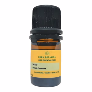 Óleo essencial de vetiver Pura Botânica 5 mL em frasco âmbar